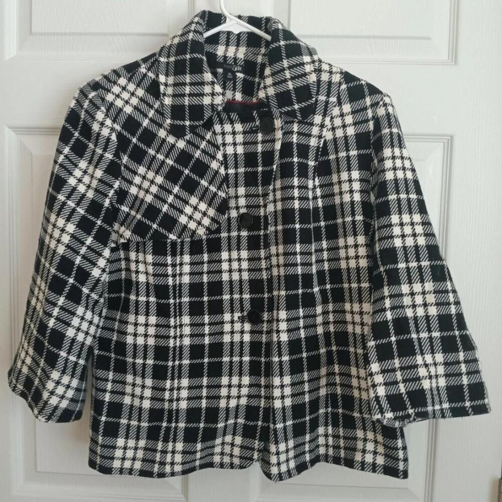 East 5th Women's Plaid Cropped Jacket Size XL